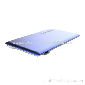 Credit Card Power Bank for Smartphones, 1,400mAh/A Grade Li-polymer Battery, OEM/ODM, LED Indicate
